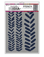 Dina Wakley Media Stencil: Angled Paint Blobs - sabluuna 