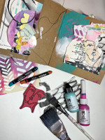 Dina Wakley Media Stencil: Angled Paint Blobs - sabluuna 