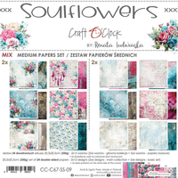 Craft O’Clock: Soulflowers Medium Paper Set 8x8  - paperisetti