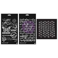 PM Finnabair Stencil Set: Perfectly Grunge -  sabluunapakkaus