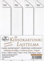 JK Primeco: Joulu valkoinen A6 - kohokartonkilajitelma