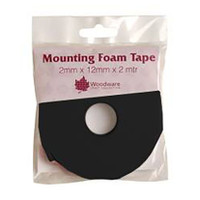 Woodware Mounting Foam Tape 3D kohoteippi musta 2mm/2m