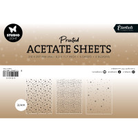SL Printed Acetate Sheets: Snowflakes White 
