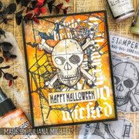 SA Tim Holtz Layering Stencil: Halloween Script - sabluuna 