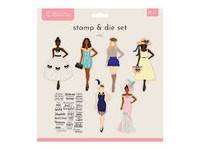 CC Ladies though the Ages: Chic Stamp & Die Set - setti paperinukkien tekoon