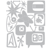 Sizzix Thinlits: Vault Atomic Retro - stanssisetti