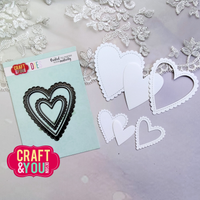 Craft & You: Bisquit Frame Hearts - stanssisetti