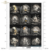 ITD Collection: #351 Halloween Silhouette Sceneries - korttikuva-arkki