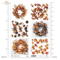 ITD Collection: #334 Autumn 3D Wreaths vol 4  - korttikuva-arkki