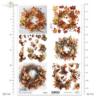 ITD Collection: #331 Autumn 3D Wreaths vol 1 -  korttikuva-arkki