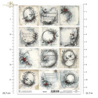 ITD Collection: #367 Winter’s Tale Wreaths & Birds   -  korttikuva-arkki