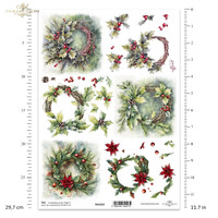 ITD Collection: #320 Christmas Wreaths vol4  -  korttikuva-arkki