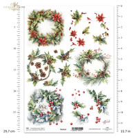 ITD Collection: #318 Christmas Wreaths vol2  -  korttikuva-arkki