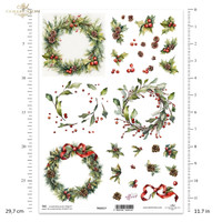 ITD Collection: #317 Christmas Wreaths vol1  -  korttikuva-arkki