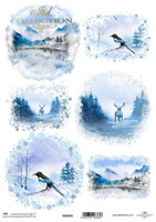 ITD Collection: #201 Winter Views Magpie  -  korttikuva-arkki
