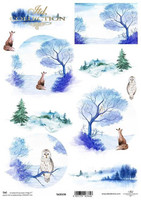 ITD Collection: #198 Winter Views Owl  -  korttikuva-arkki