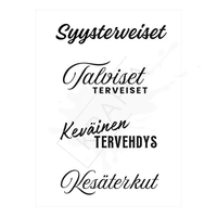 Krafia: Vuodenaikatervehdykset - leimasinsetti 