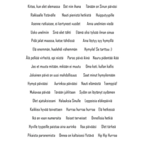 Krafia: Toivotukset valkoinen A5  - tarra-arkki    