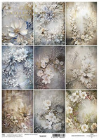 ITD Collection: #307 Winter Bouquet ATC    -  korttikuva-arkki