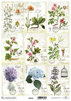 ITD Collection: #206 Postal Flowers ATC    -  korttikuva-arkki