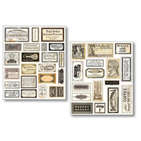 CB LuMania: Mixed Media Stickers - Vintage Scripts 