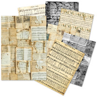 CB: LuMania Tissue Papers A5: Music Sheets 