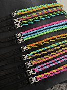 Paracord jaettu hihna kahdelle koiralle 205cm, BGB-lukko