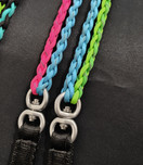 Paracord jaettu hihna kahdelle koiralle 205cm, BGB-lukko