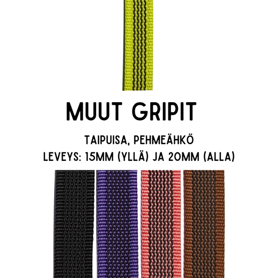 GRIP-hihna, 2m (lev. 15 & 20mm / materiaali: muut )