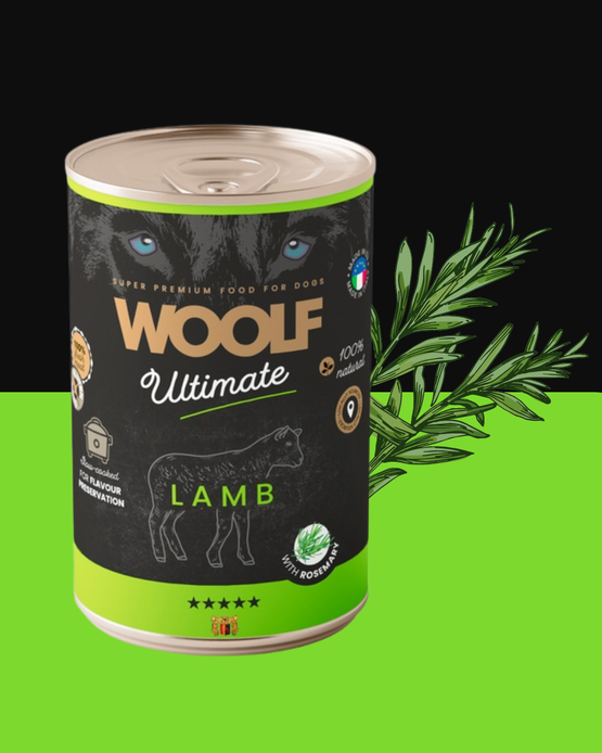 Woolf Ultimate märkäruoka - lammas & rosmariini, 400g