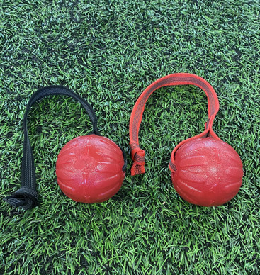 Geelipallo punainen gripillä, halk. 9cm