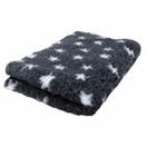 Foxy Fur -makuualusta 50x75cm, tummanharmaa valkoinen tähti