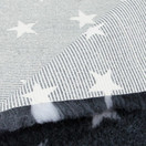 Foxy Fur -makuualusta 50x75cm, tummanharmaa valkoinen tähti