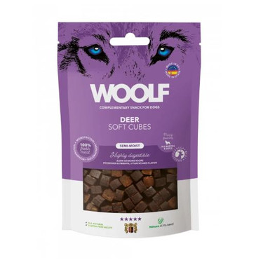 Woolf Deer Soft Cubes Monoprotein - Peura kuutiot 100g 