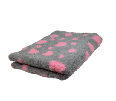 Foxy Fur -makuualusta 100x75cm, vaaleanpunainen sydän