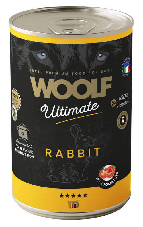 Woolf Ultimate märkäruoka - kani & tomaatti, 400g