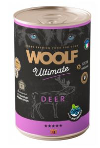 Woolf Ultimate märkäruoka - peura & mustikka, 400g