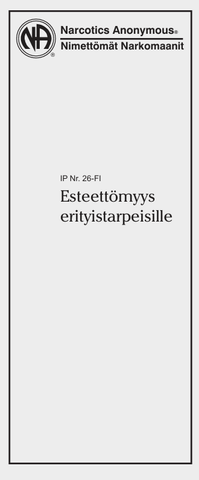 IP #26 Esteettömyys erityistarpeiselle