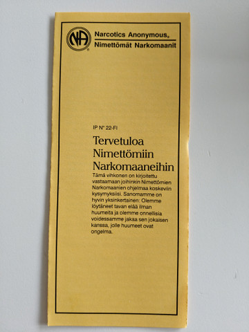 IP #22 Tervetuloa Nimettömiin Narkomaaneihin