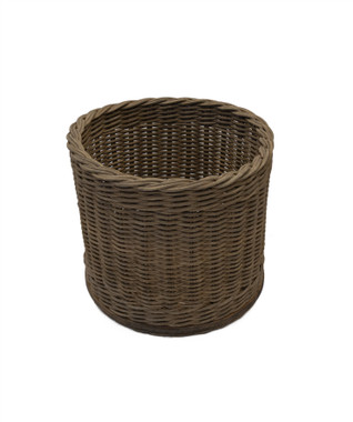 Ruokailuvälinekori pyöreä tummanruskea