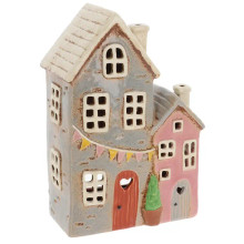 Talolyhty harmaa ja vaaleanpunainen