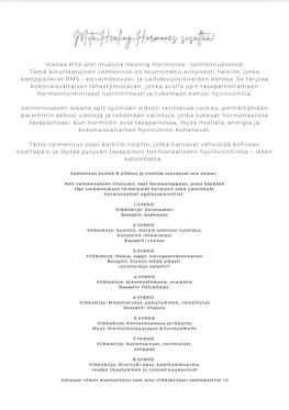 Healing Hormones- Valmennus naiselta naiselle