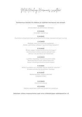 Healing Hormones- valmennus naiselta naiselle