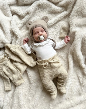 Teddy Bonnet Boiled Wool Sand