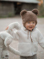 Teddy Bonnet Curly Cotton Brown
