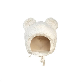 Teddy Bonnet Curly Cotton Ivory