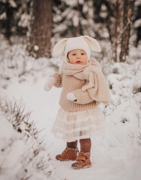 Pupu Bonnet Boiled Wool Ivory