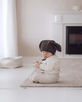 Pupu Bonnet Boiled Wool Brownie