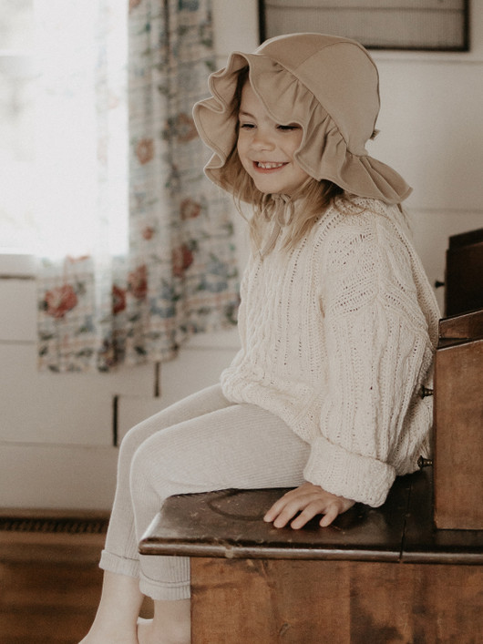 52-54 Sample Hulmu Bonnet Cotton Jersey Peach, 15€