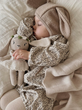 Pupu Bonnet Boiled Wool Sand